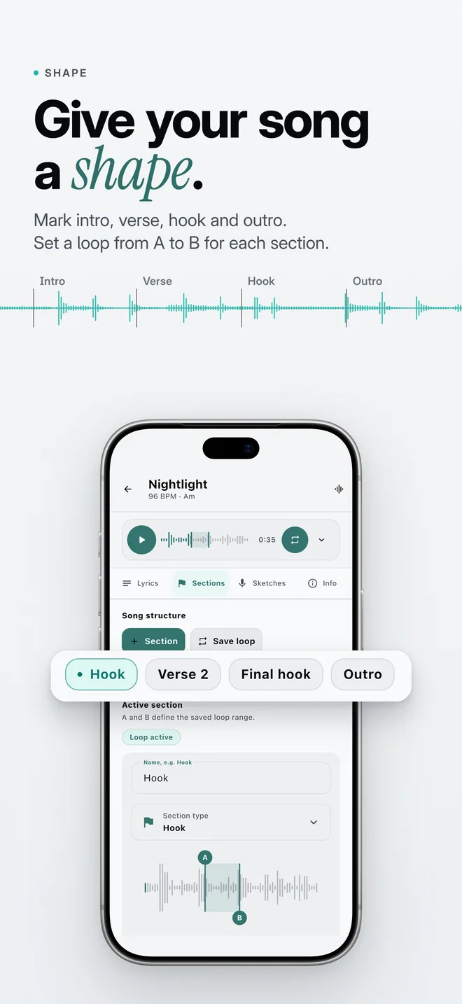 Give your song a shape.